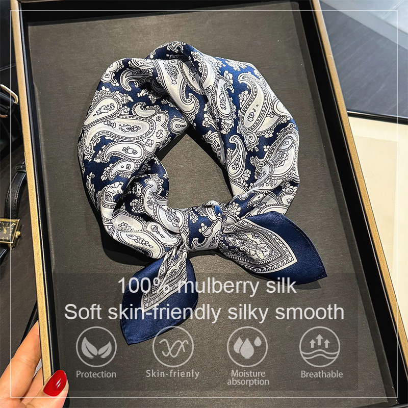Scarf Silk Neck - Luxo 100% lenço de seda amoreira