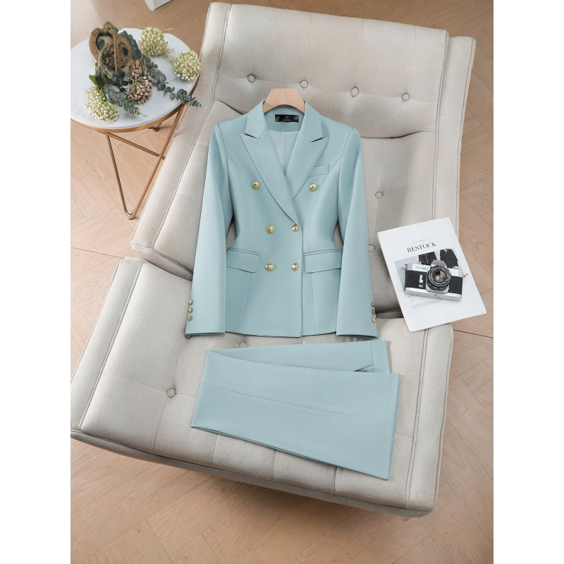 Women Formal Wear Shirt And Pant - Conjunto de terno feminino elegante com