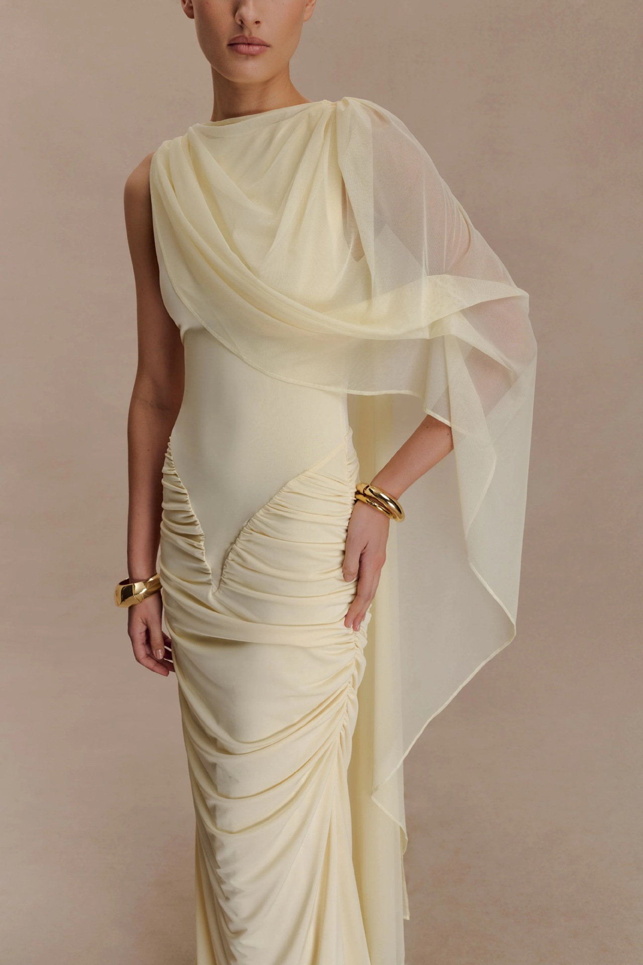 Women'S Holiday Formal Wear - Vestido de baile feminino amarelo com