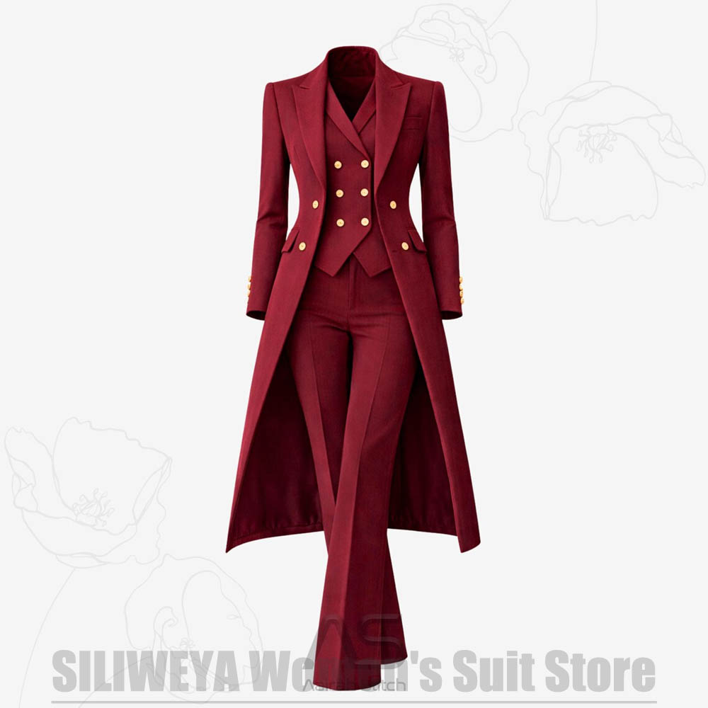 Women Formal Wear Vest - Conjunto Feminino de 3 Peças: Casaco
