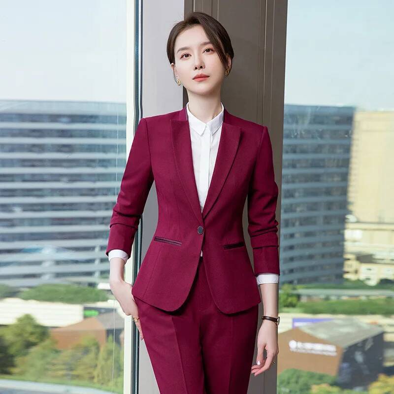Women Formal Wear Blazer Set - Senhoras escritório trabalho wear ternos formais