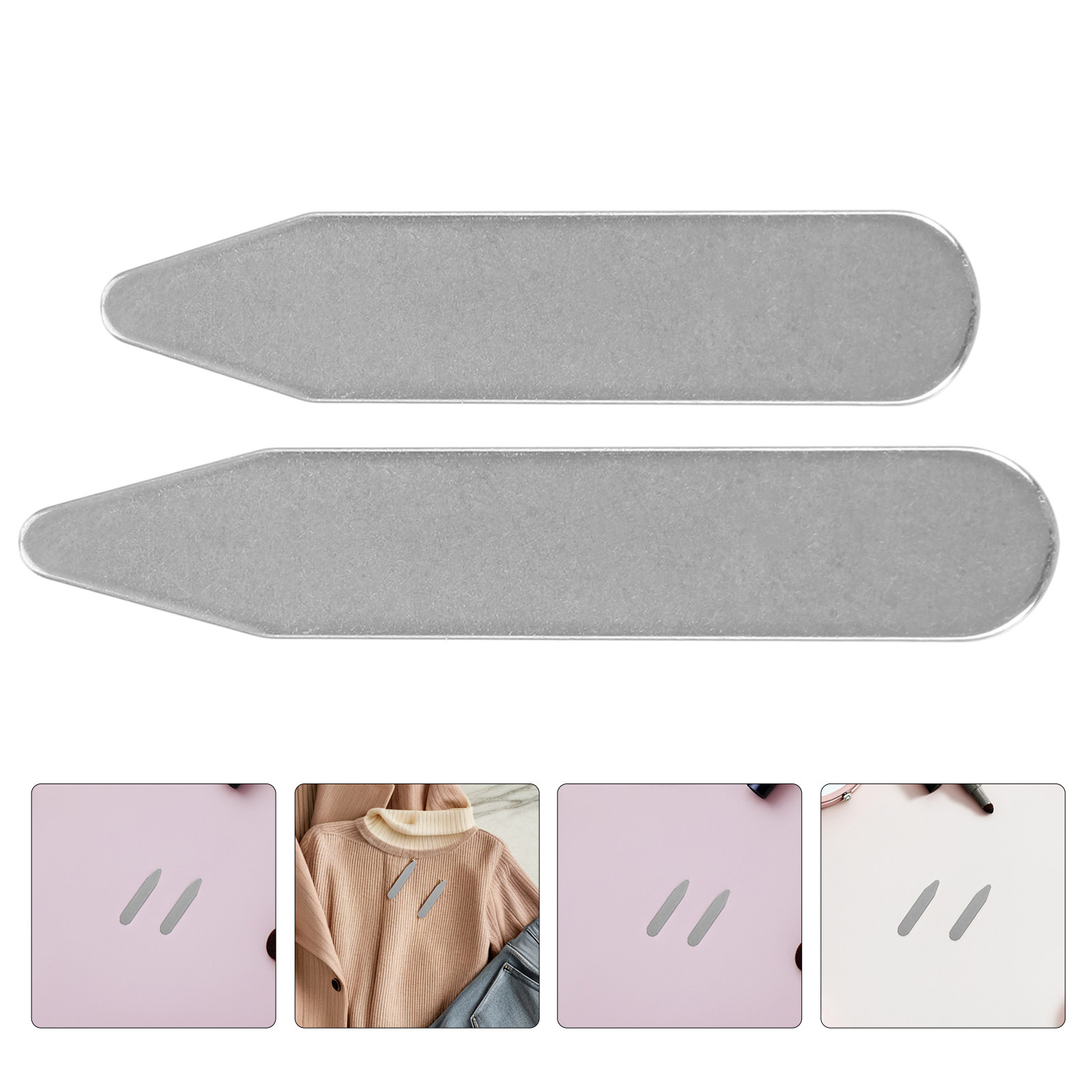 Women Formal Wear Shirts - Suportes de Gola em Aço Inoxidável
