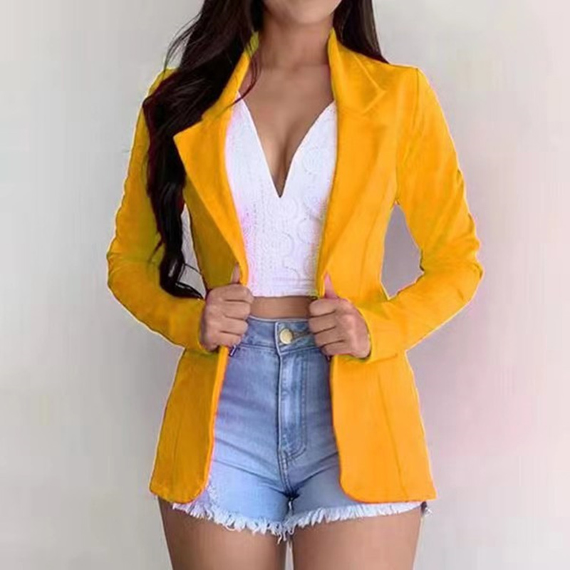 Blazer feminino 2024 formal bl - Women Formal Wear Blazer Set avaliação e preço