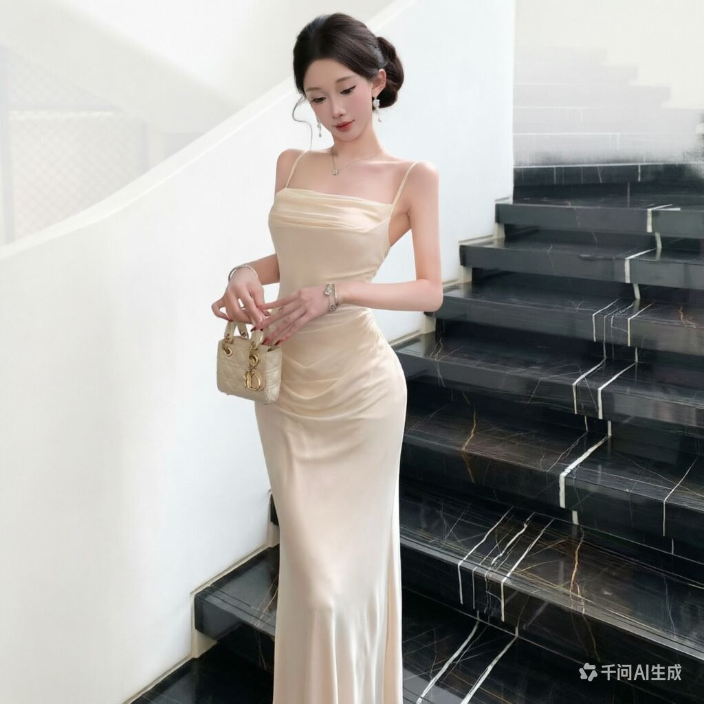 Vestido de Malha Bege Chique,  - Women Formal Wear M&S avaliação e preço