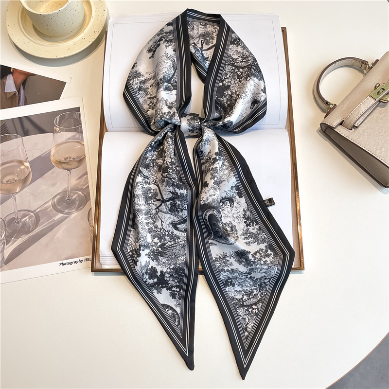 Lenços de pescoço longos de lu - Scarf Silk Neck avaliação e preço