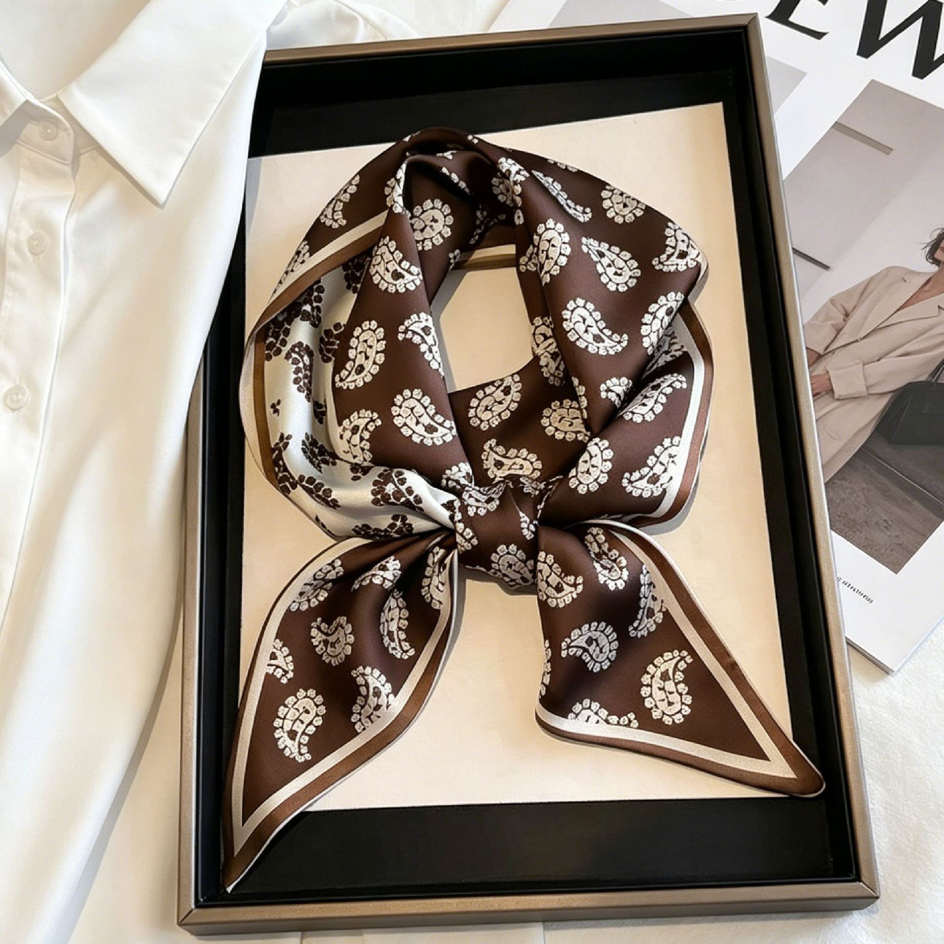 Lenços de pescoço longos de lu - Scarf Silk Neck avaliação e preço