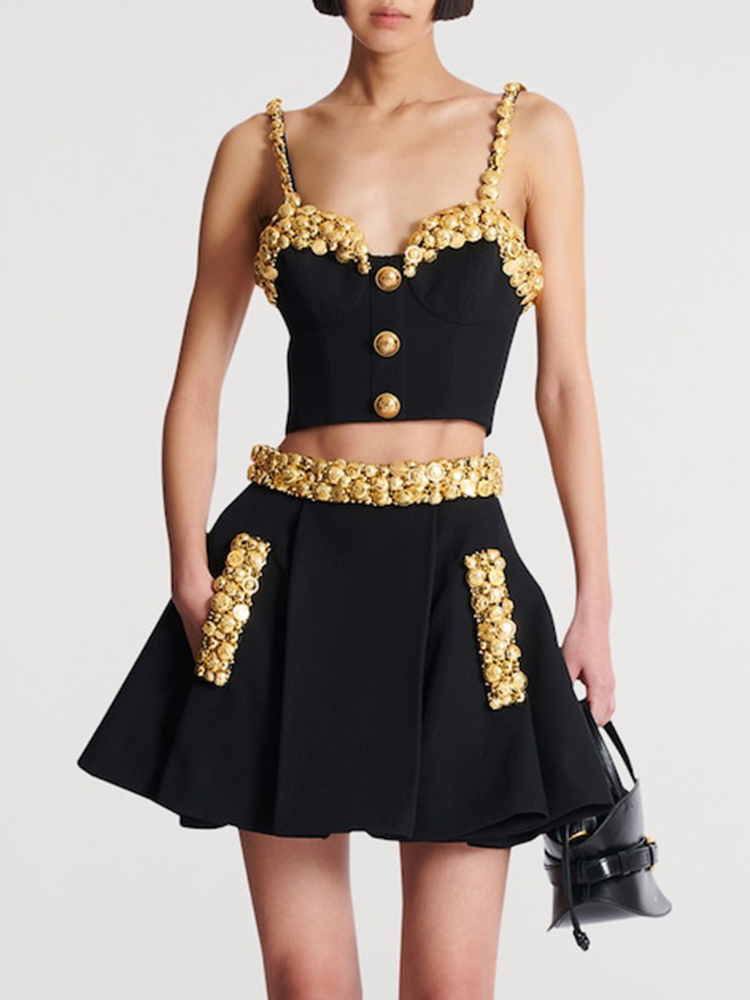 Vc conjunto de vestido preto d - Women Formal Wear With Skirt avaliação e preço