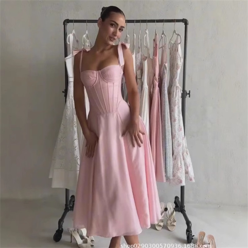 Sexy rosa feminino vestido de  - Women'S Holiday Formal Wear avaliação e preço