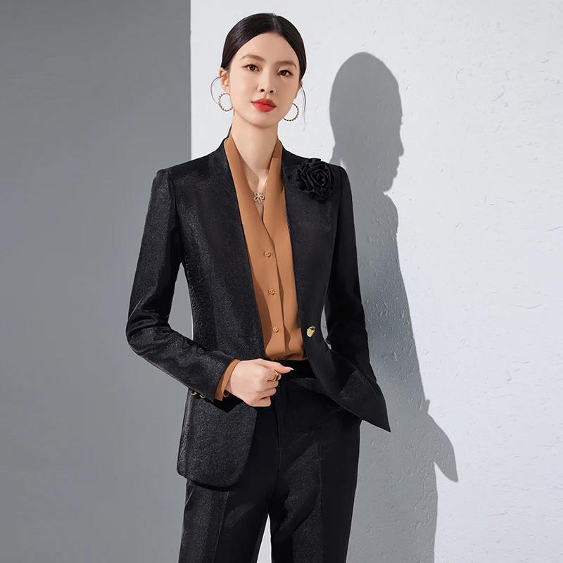 Mulheres blazer calças define  - Women Formal Wear Blazer Set avaliação e preço