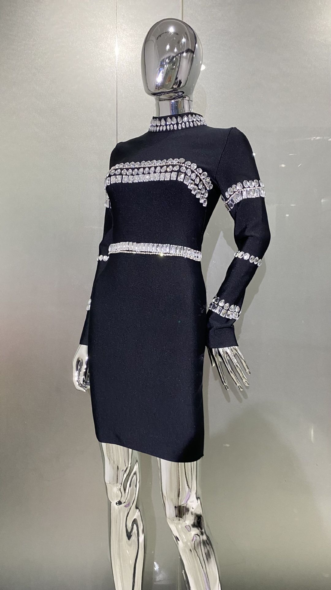 Vestido Preto Semi-Turtleneck  - Women'S Semi Formal Evening Wear avaliação e preço
